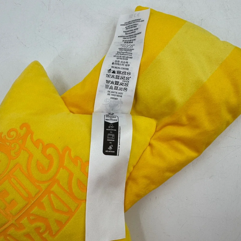 Disney Pixar Pier Yellow Star Plush Pillow Toy Face Tail Stuffed‎